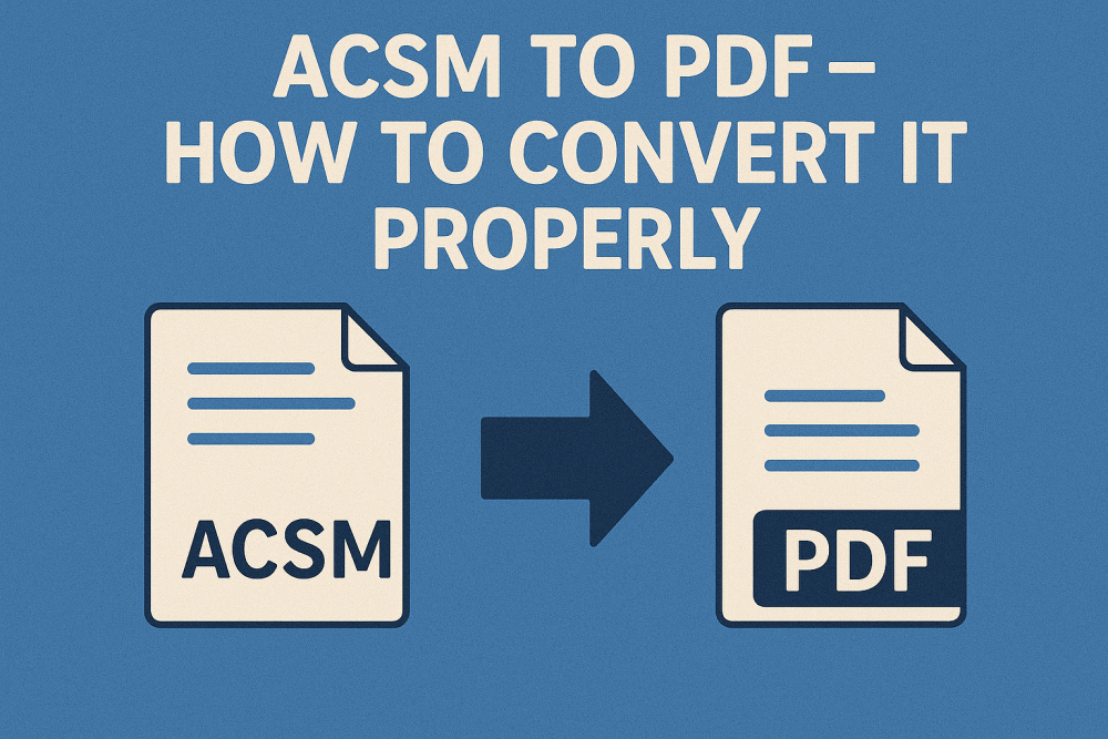 ACSM to PDF - How to Convert It Properly